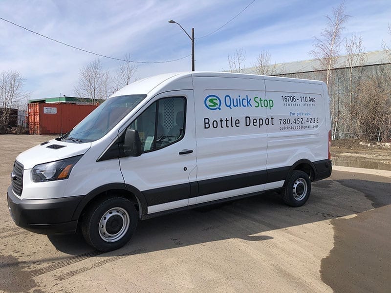Quick Stop Bottle Depot van